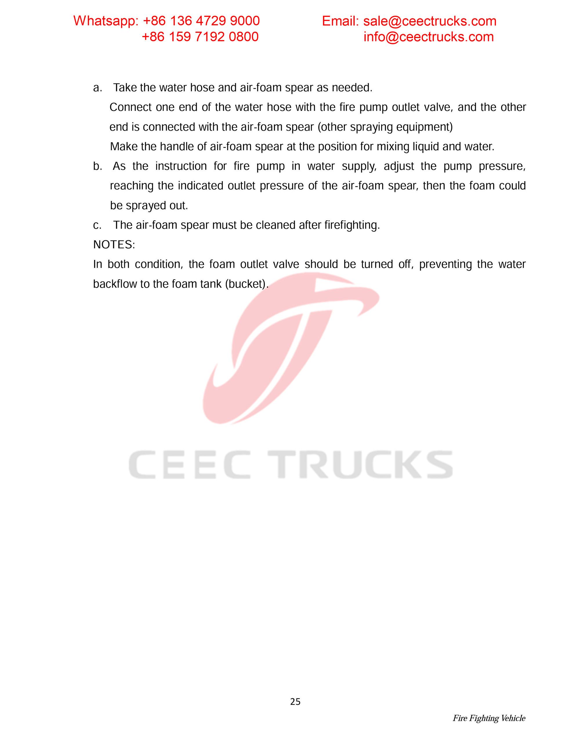 Syria ISUZU foam & water fire truck Syria ISUZU foam & water fire truck