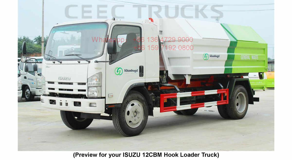 Mongolia--ISUZU 12CBM hook loader refuse truck Manual Mongolia--ISUZU 12CBM hook loader refuse truck Manual
