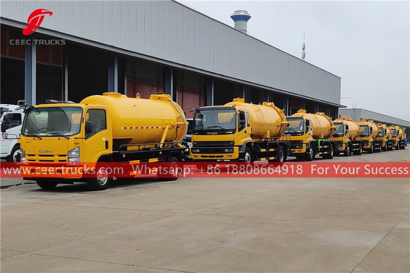 7 units ISUZU vacuum trucks for export 7 units ISUZU vacuum trucks for export