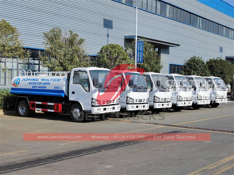 ISUZU 4Ã2 mini potable water tank trucks with 5000 liters capacity ISUZU 4Ã2 mini potable water tank trucks with 5000 liters capacity