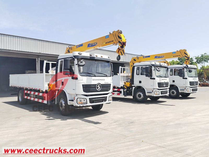 SHACMAN L3000 boom crane mounted truck