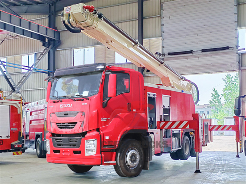 Isuzu GIGA water & foam truck with mounted high reach extendable turret Isuzu GIGA water & foam truck with mounted high reach extendable turret