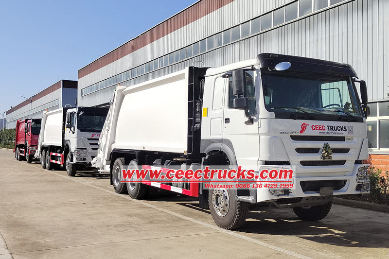 Howo split rear loader garbage truck