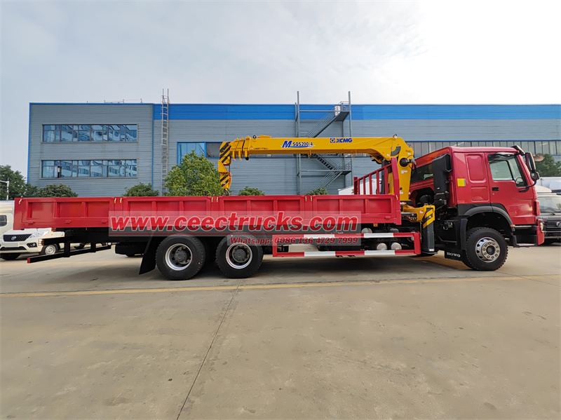 HOWO 6X4 straight arm crane truck