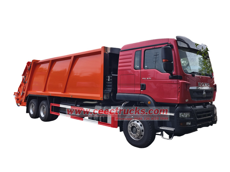 Howo 10 wheeler garbaeg compactor truck