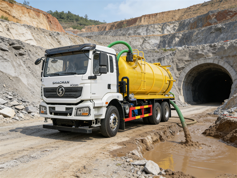 Shacman cesspit emptier mining sewage suction