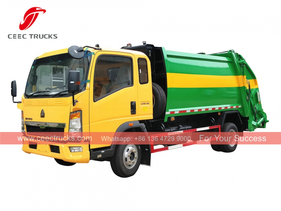 豪沃8立方米右舵压实垃圾车