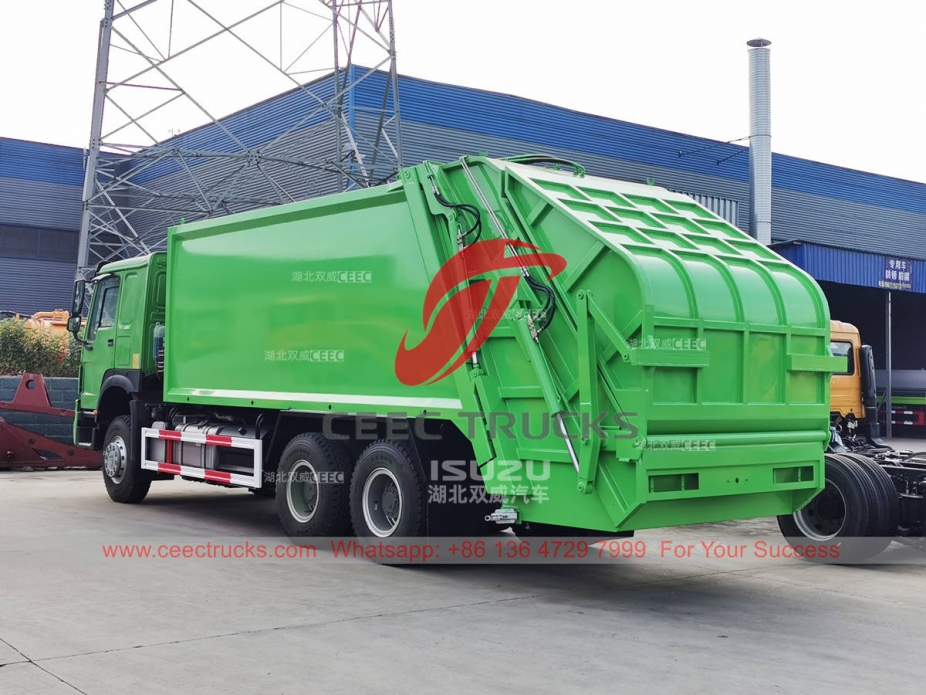 Brand new HOWO RHD 340HP 20CBM refuse compactor truck on sale