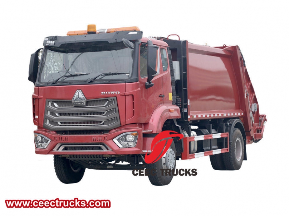 豪沃12立方米垃圾箱压缩车