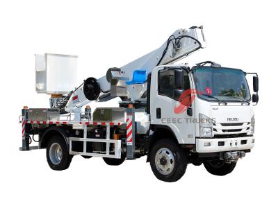 Isuzu NPR 4x4  insulated aerial platform truck
