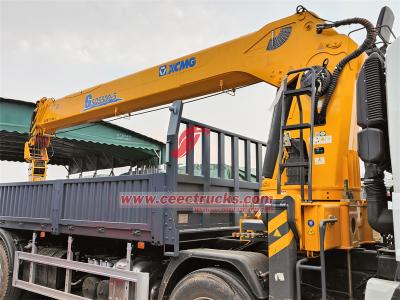 Philippines Isuzu GIGA 520HP boom crane dropside cargo truck