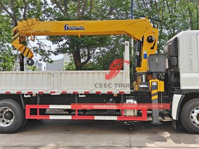 Africa Isuzu GIGA 380HP boom crane dropside cargo truck