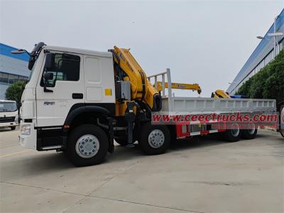 HOWO 8x4 heavy-duty knuckle crane truck