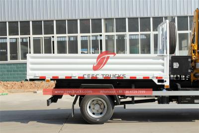 Isuzu ELF NPR dumper truck with kunckle crane