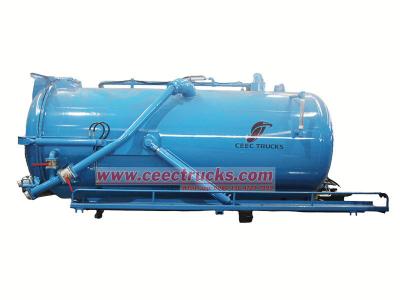 12 cbm vacuum suction pump truck upper body