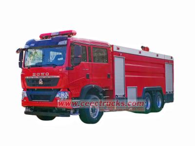 HOWO TX 6x4 double row water fire truck