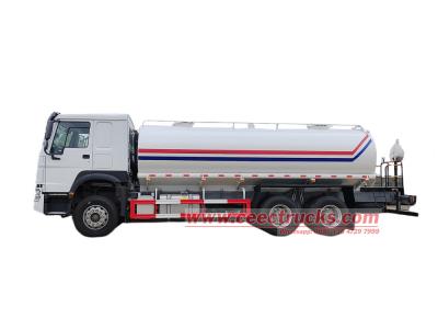 HOWO 20000 liters stainless water tanker truck