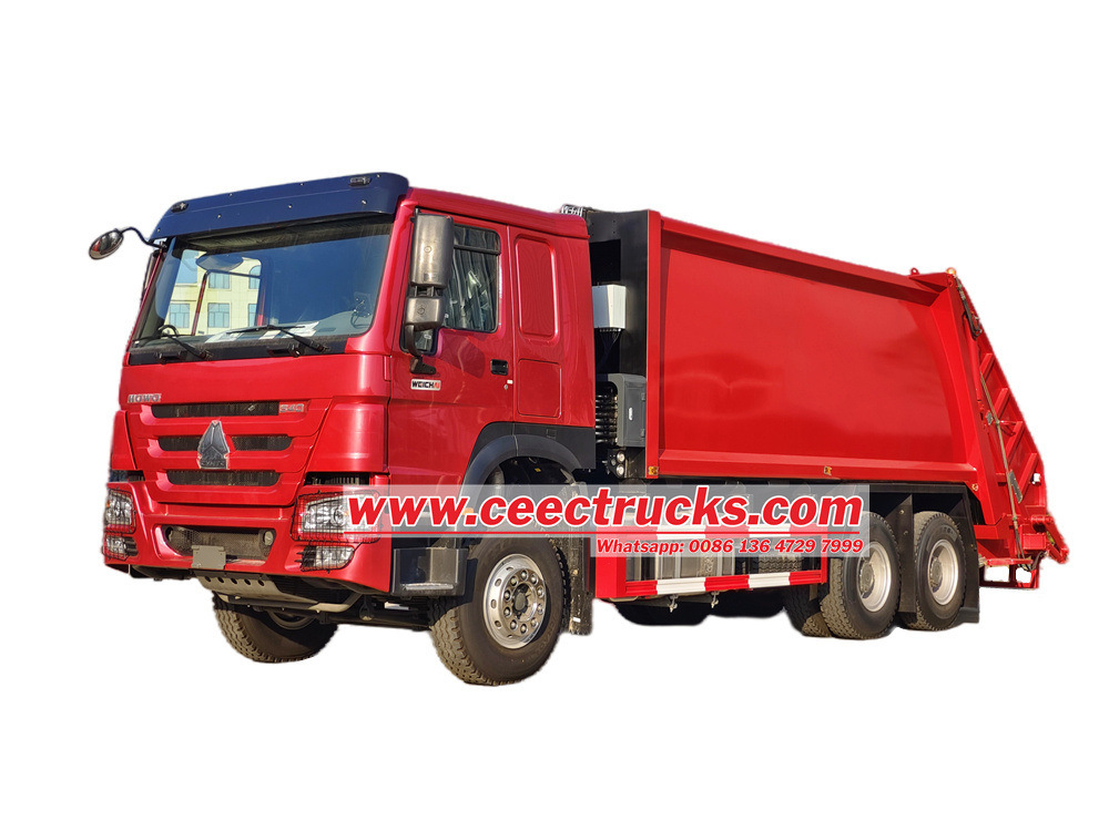 如何操作豪沃 6x4 20cbm 后装载压路机