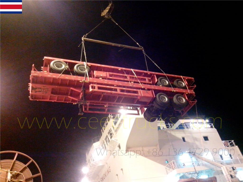 哥斯达黎加客户订购10辆转向桥半挂车