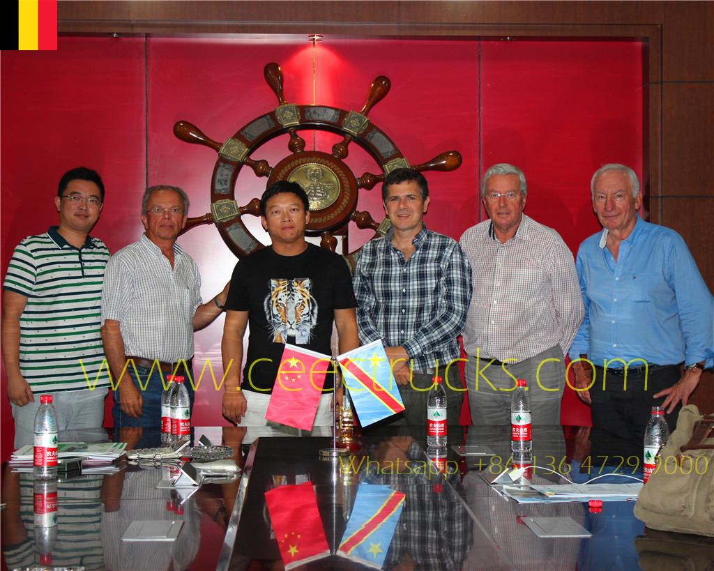 比利时客户访问我们，为刚果项目购买北奔2534自卸车